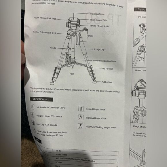 camera travel tripod - Picture 5 of 11